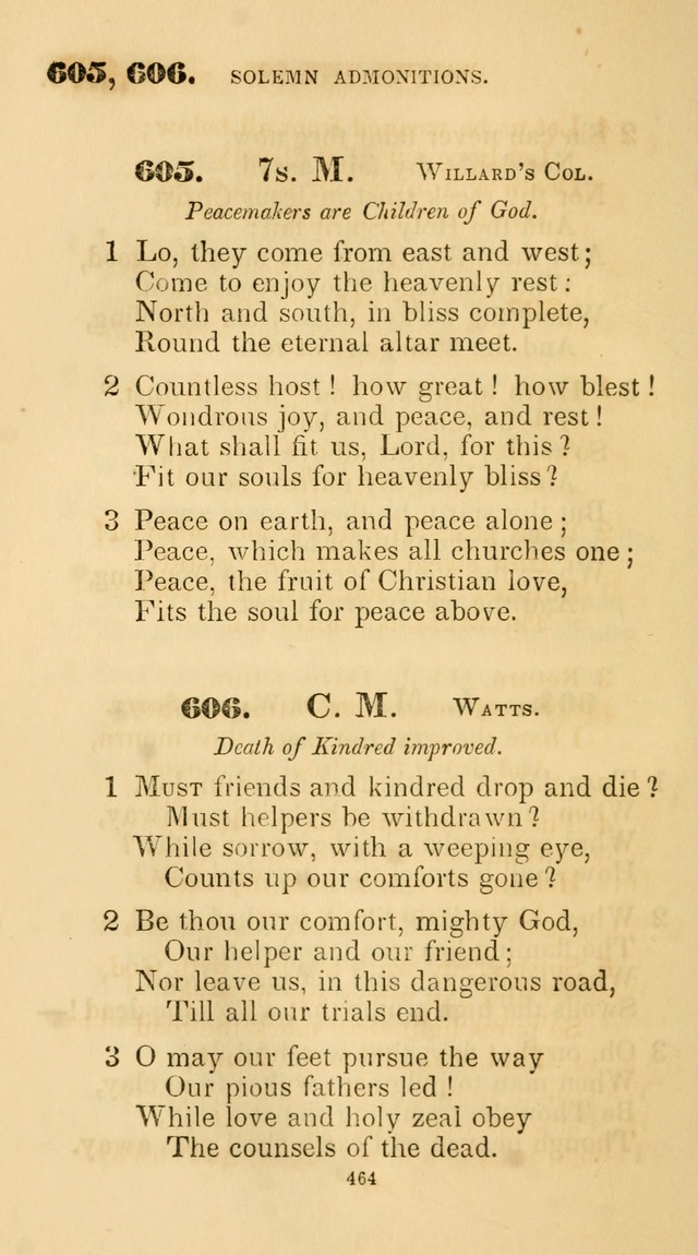 A Collection of Psalms and Hymns for Christian Worship. (45th ed.) page 464