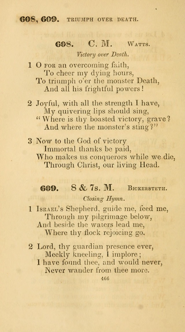 A Collection of Psalms and Hymns for Christian Worship. (45th ed.) page 466