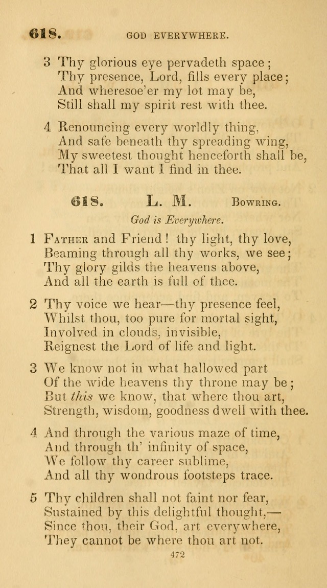 A Collection of Psalms and Hymns for Christian Worship. (45th ed.) page 472