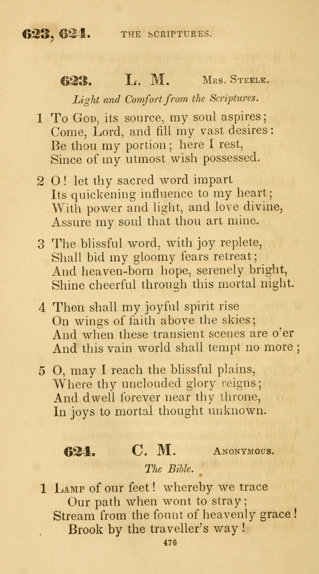 A Collection of Psalms and Hymns for Christian Worship. (45th ed.) page 476