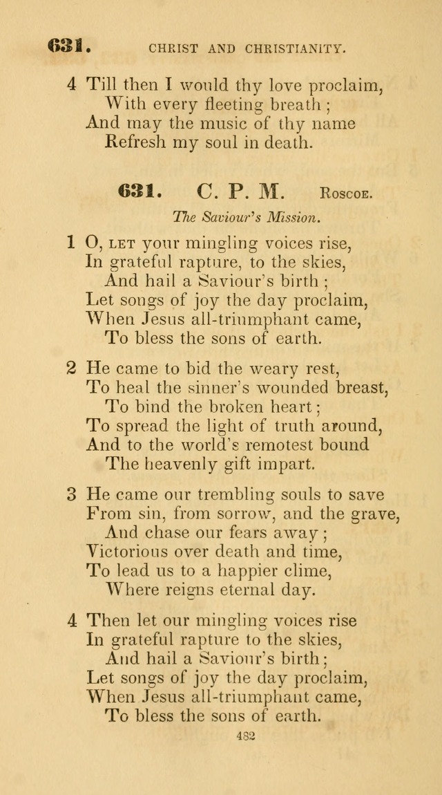 A Collection of Psalms and Hymns for Christian Worship. (45th ed.) page 482