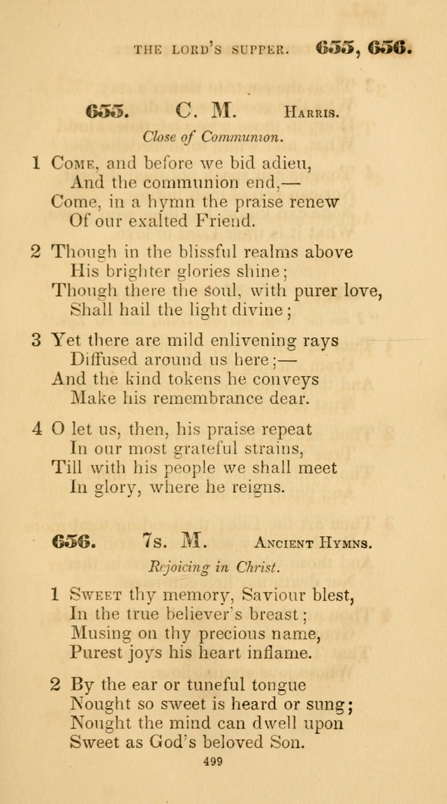 A Collection of Psalms and Hymns for Christian Worship. (45th ed.) page 499