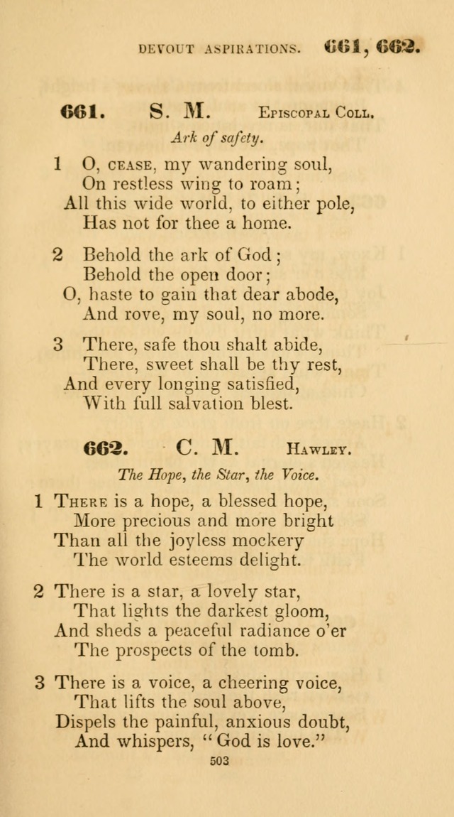 A Collection of Psalms and Hymns for Christian Worship. (45th ed.) page 503