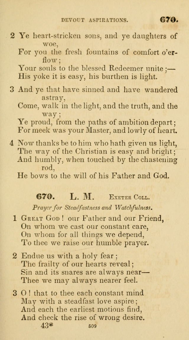 A Collection of Psalms and Hymns for Christian Worship. (45th ed.) page 509