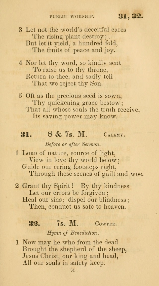 A Collection of Psalms and Hymns for Christian Worship. (45th ed.) page 51