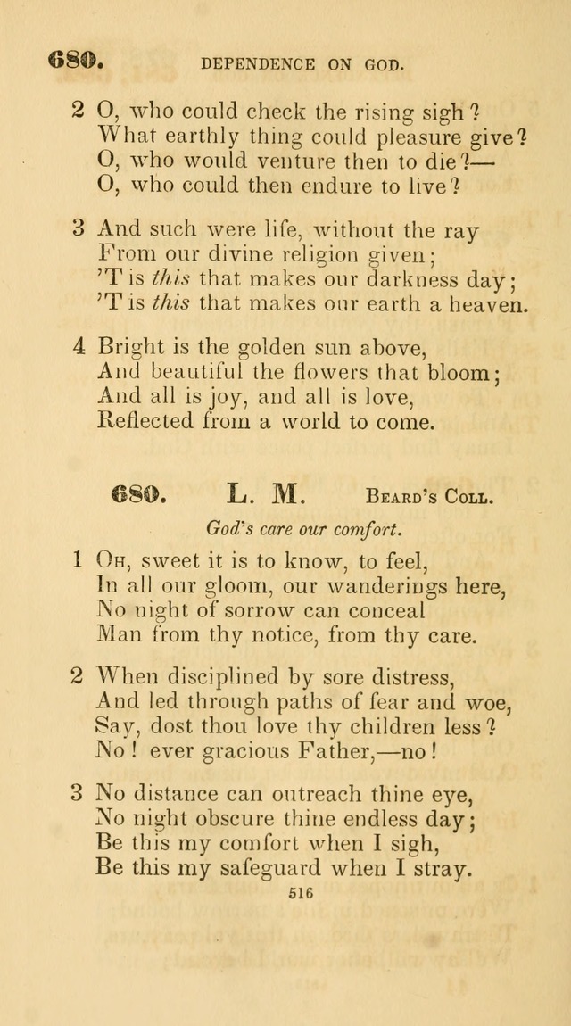 A Collection of Psalms and Hymns for Christian Worship. (45th ed.) page 516