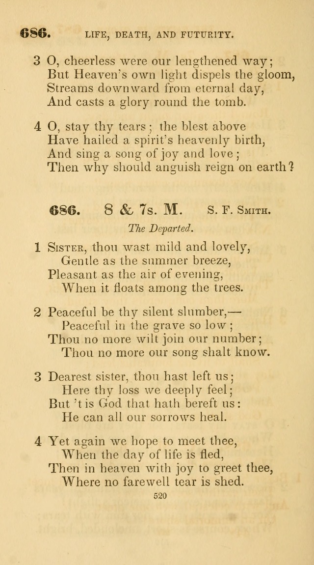 A Collection of Psalms and Hymns for Christian Worship. (45th ed.) page 520