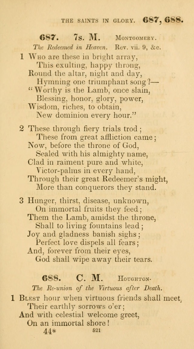 A Collection of Psalms and Hymns for Christian Worship. (45th ed.) page 521