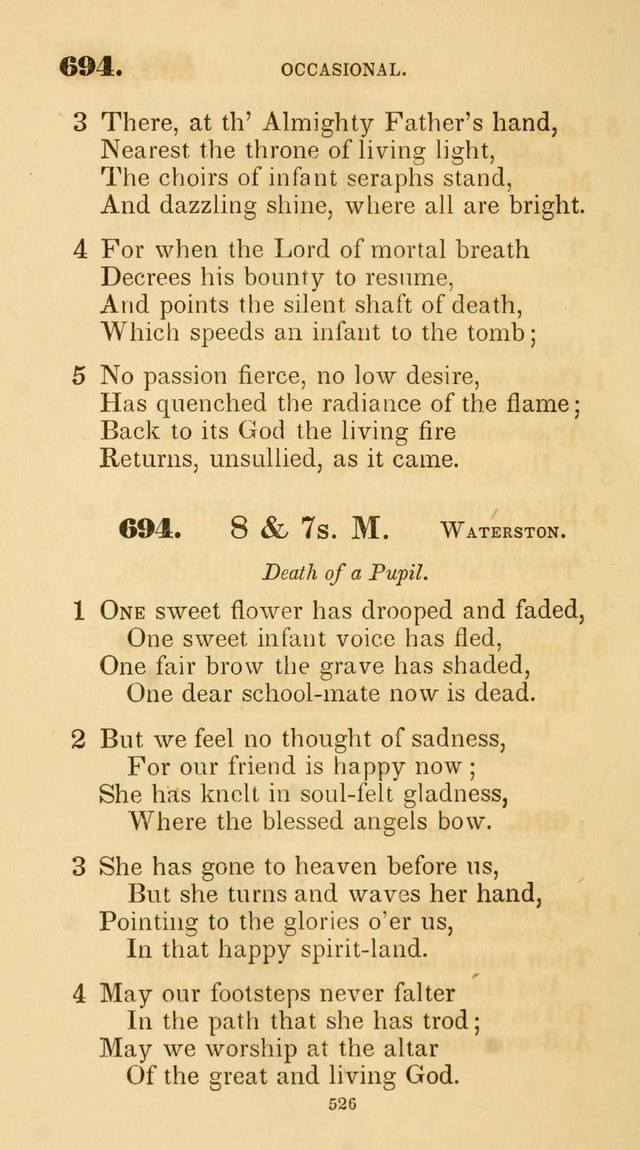 A Collection of Psalms and Hymns for Christian Worship. (45th ed.) page 526