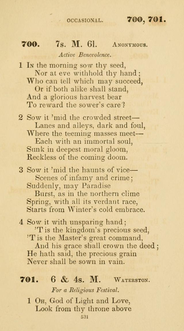 A Collection of Psalms and Hymns for Christian Worship. (45th ed.) page 531