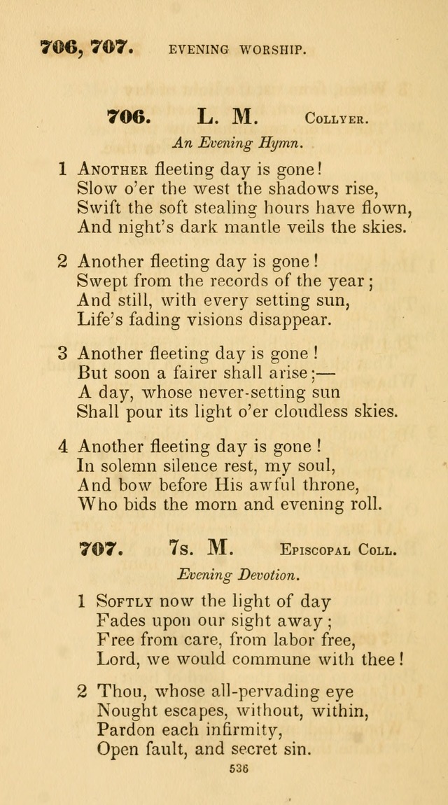 A Collection of Psalms and Hymns for Christian Worship. (45th ed.) page 536