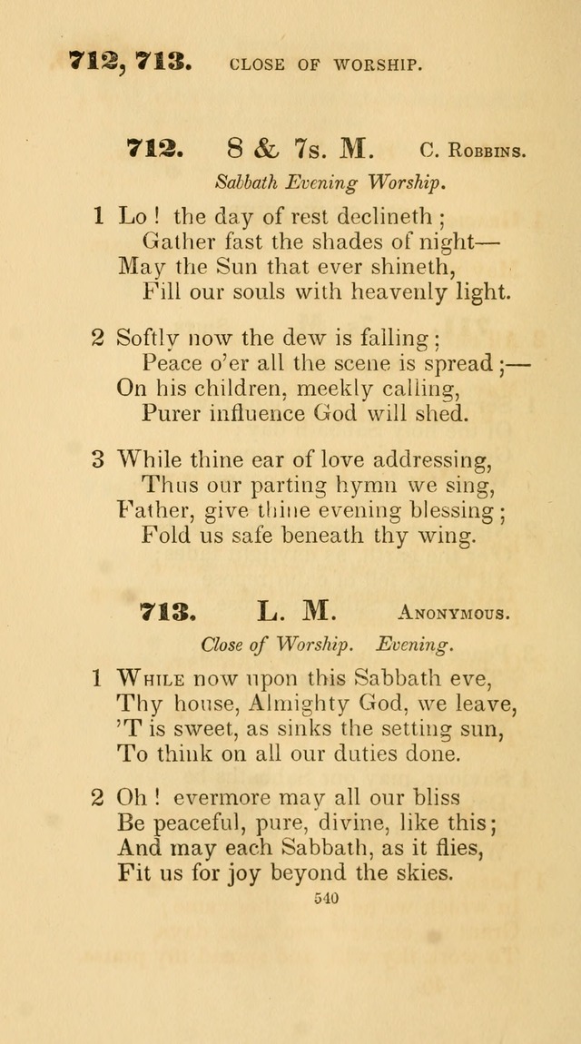 A Collection of Psalms and Hymns for Christian Worship. (45th ed.) page 540