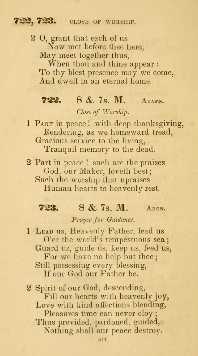 A Collection of Psalms and Hymns for Christian Worship. (45th ed.) page 544