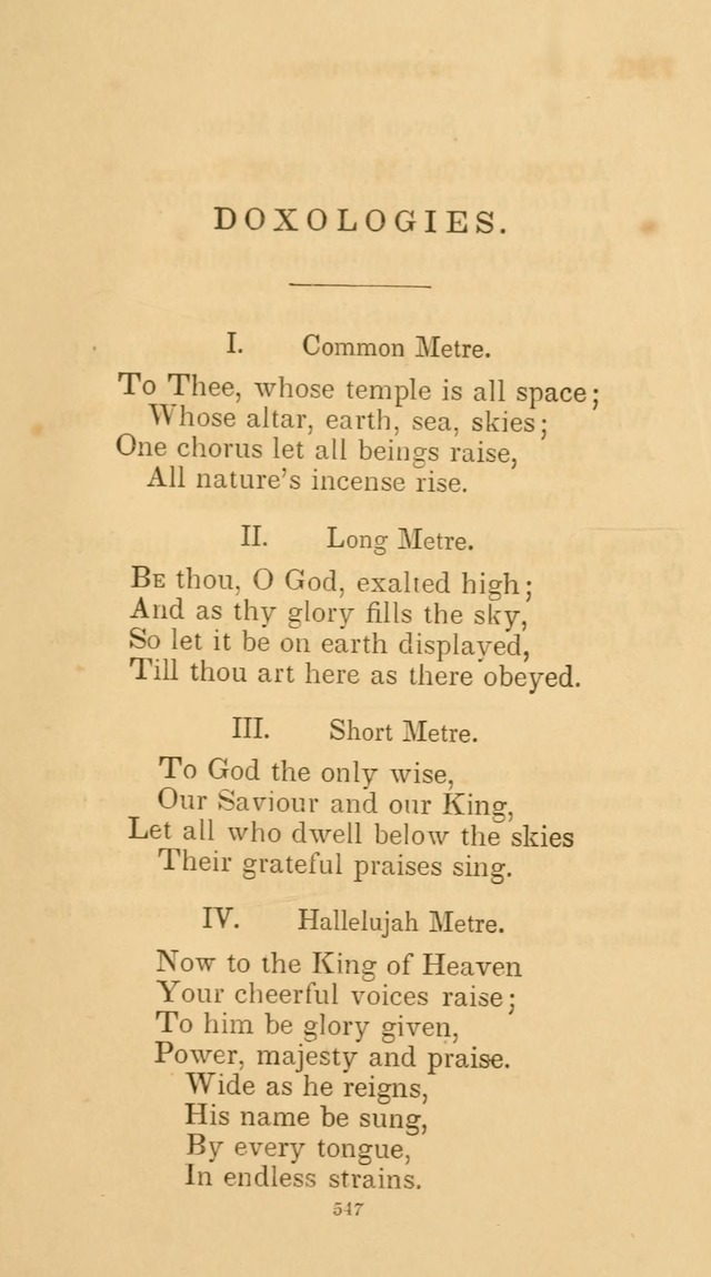 A Collection of Psalms and Hymns for Christian Worship. (45th ed.) page 547
