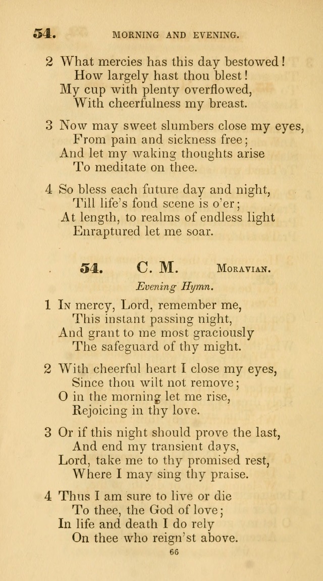 A Collection of Psalms and Hymns for Christian Worship. (45th ed.) page 66