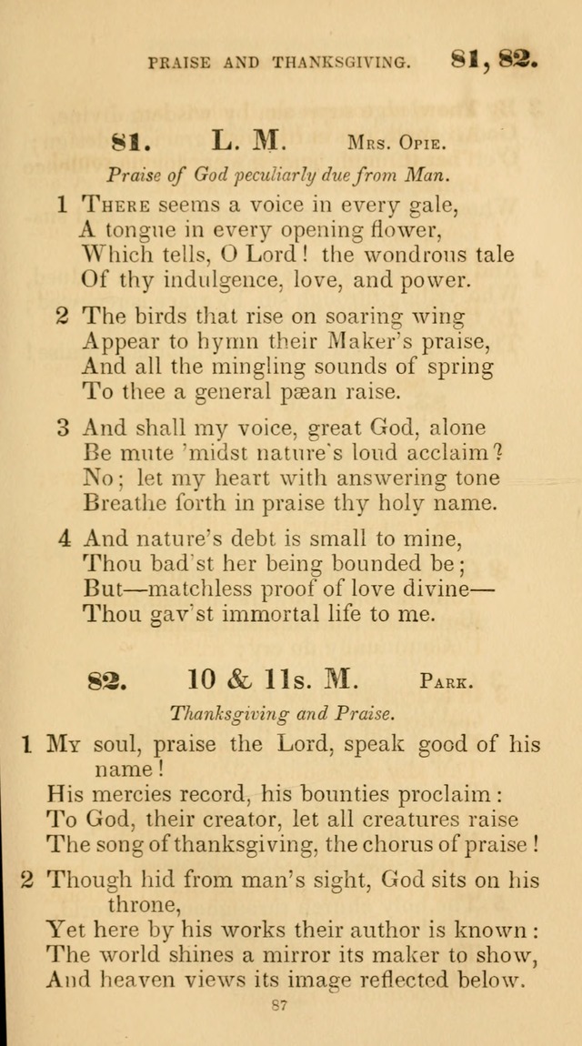 A Collection of Psalms and Hymns for Christian Worship. (45th ed.) page 87