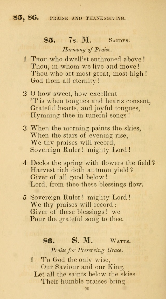 A Collection of Psalms and Hymns for Christian Worship. (45th ed.) page 90