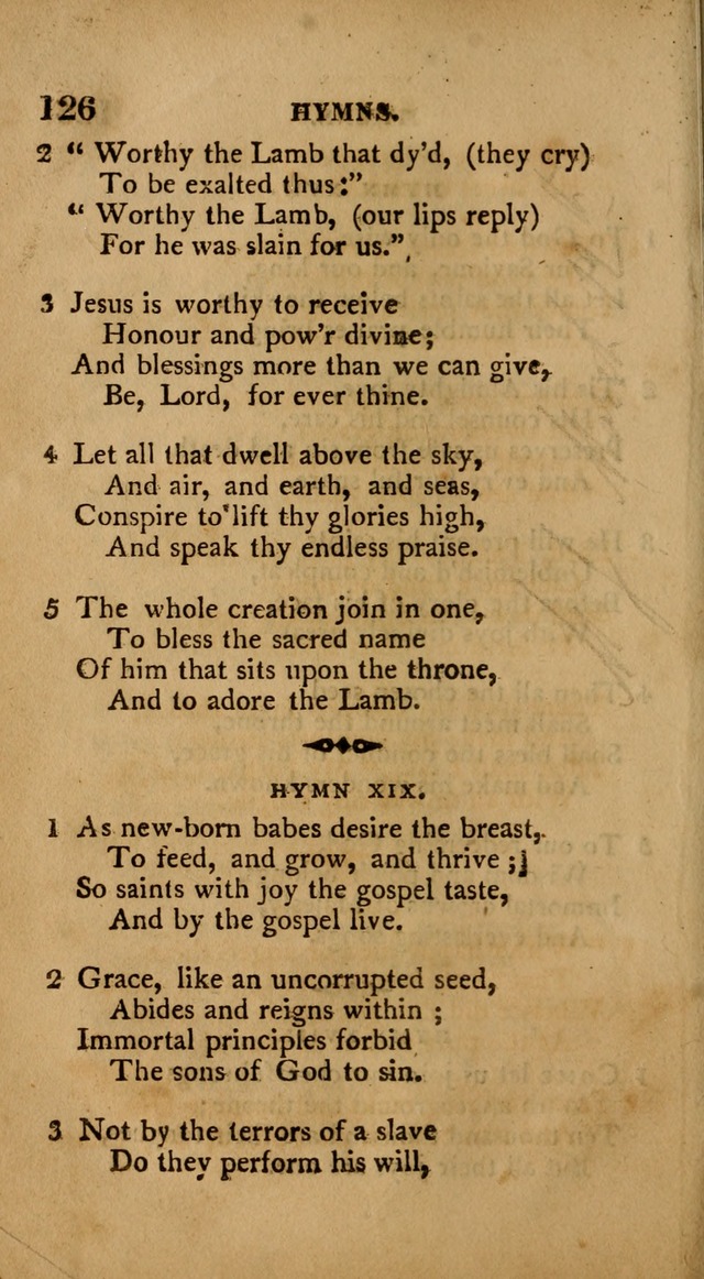 A Collection of Psalms and Hymns: from various authors, chiefly designed for public worship (4th ed.) page 126