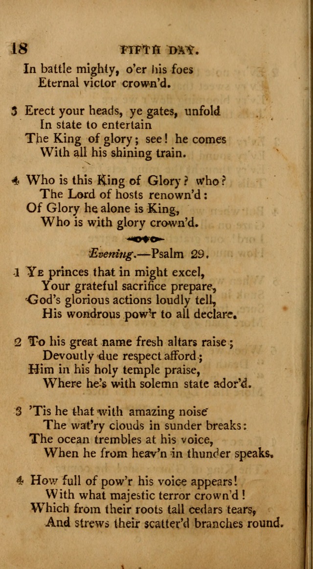 A Collection of Psalms and Hymns: from various authors, chiefly designed for public worship (4th ed.) page 18