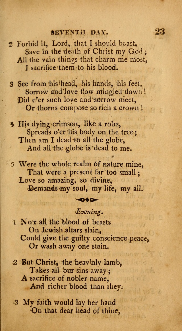 A Collection of Psalms and Hymns: from various authors, chiefly designed for public worship (4th ed.) page 23