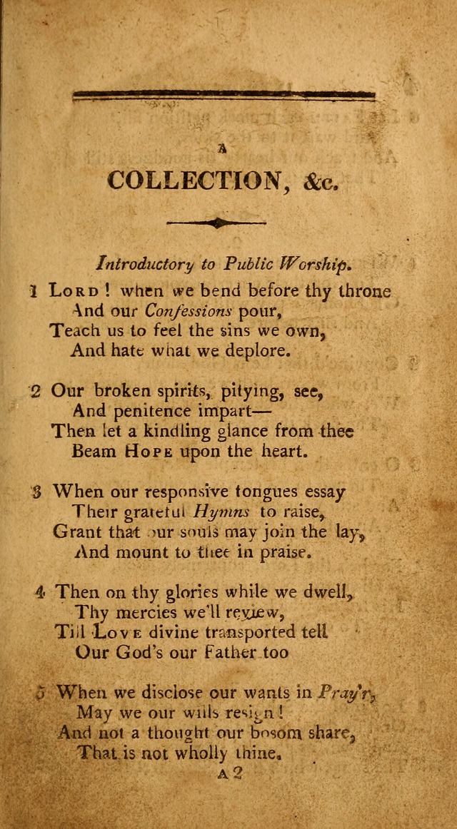 A Collection of Psalms and Hymns: from various authors, chiefly designed for public worship (4th ed.) page 3