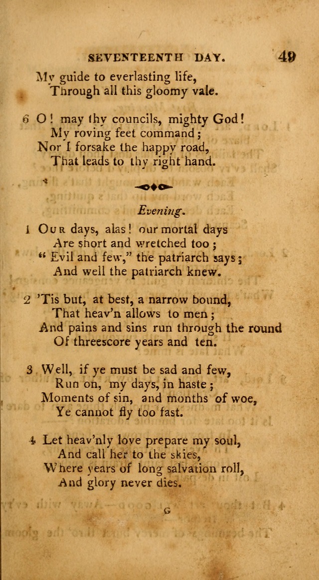 A Collection of Psalms and Hymns: from various authors, chiefly designed for public worship (4th ed.) page 49