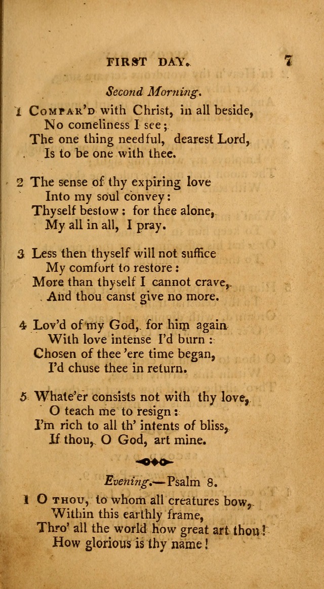 A Collection of Psalms and Hymns: from various authors, chiefly designed for public worship (4th ed.) page 7