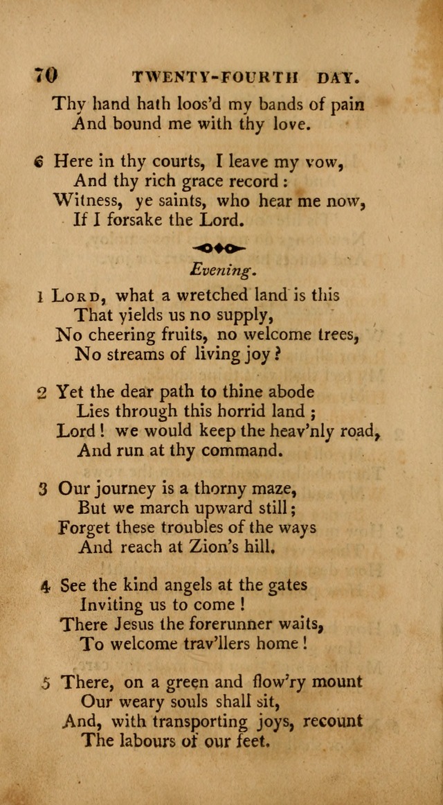 A Collection of Psalms and Hymns: from various authors, chiefly designed for public worship (4th ed.) page 70