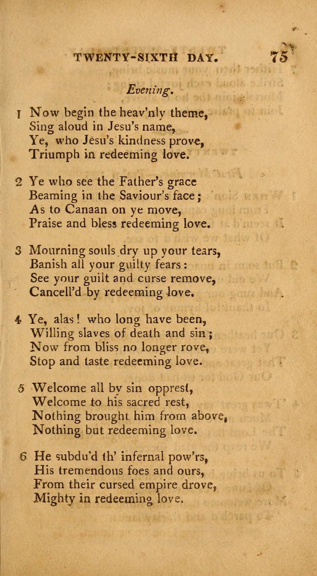 A Collection of Psalms and Hymns: from various authors, chiefly designed for public worship (4th ed.) page 75