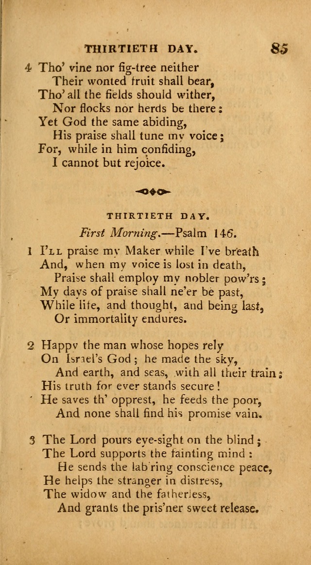 A Collection of Psalms and Hymns: from various authors, chiefly designed for public worship (4th ed.) page 85