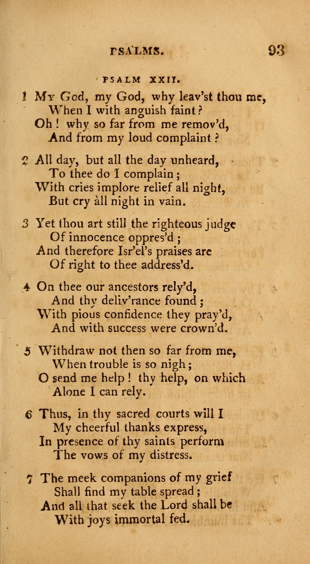 A Collection of Psalms and Hymns: from various authors, chiefly designed for public worship (4th ed.) page 93