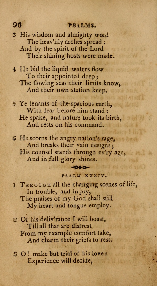 A Collection of Psalms and Hymns: from various authors, chiefly designed for public worship (4th ed.) page 96