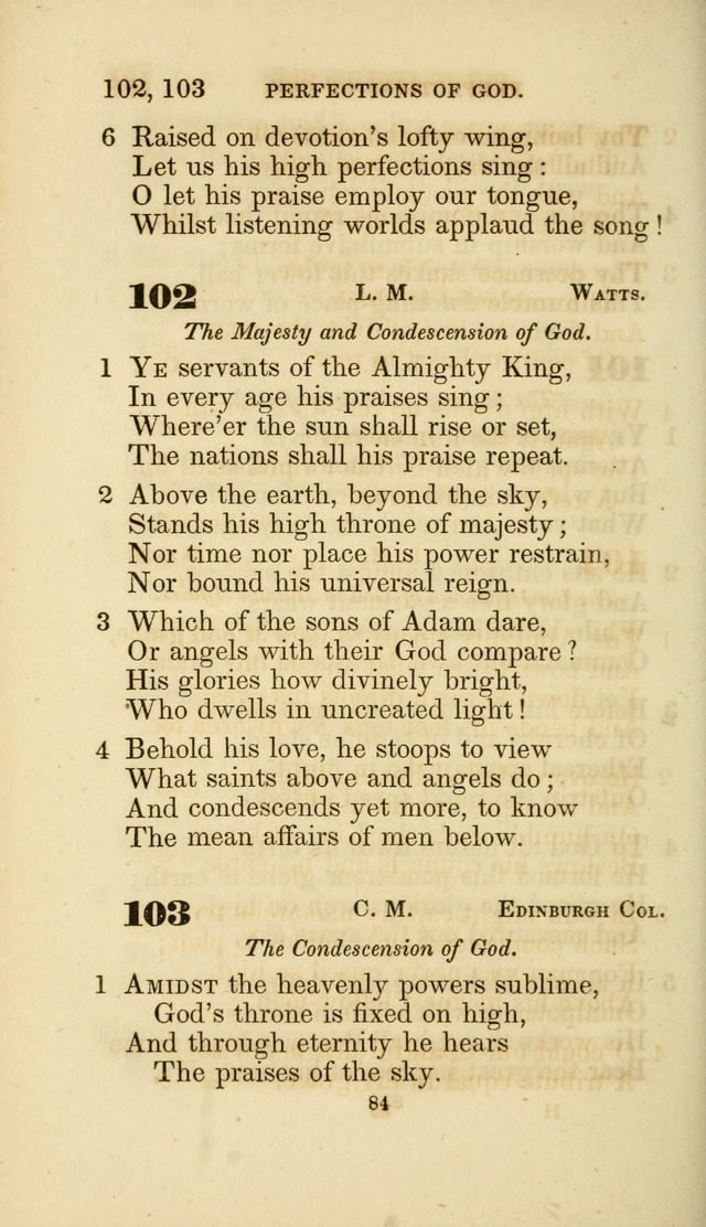 A Collection of Psalms and Hymns: from Watts, Doddridge, and others (4th ed. with an appendix) page 106