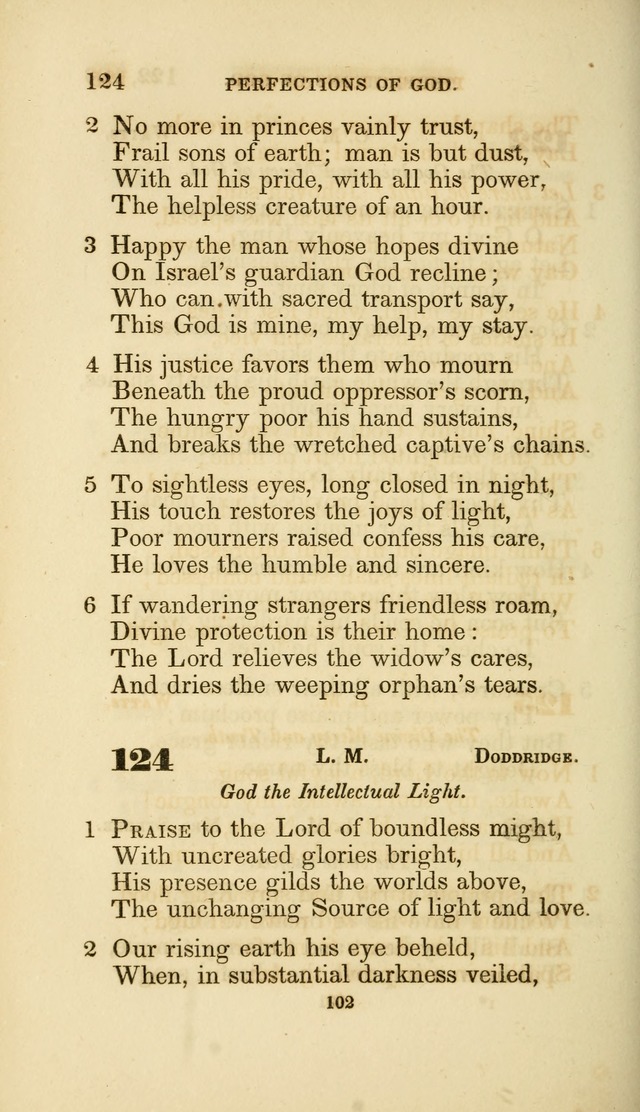 A Collection of Psalms and Hymns: from Watts, Doddridge, and others (4th ed. with an appendix) page 124