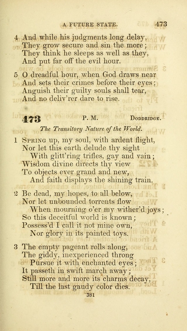 A Collection of Psalms and Hymns: from Watts, Doddridge, and others (4th ed. with an appendix) page 405