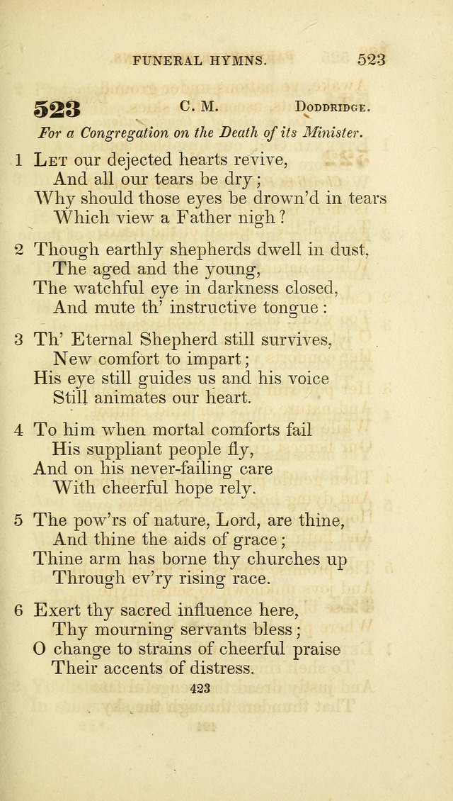 A Collection of Psalms and Hymns: from Watts, Doddridge, and others (4th ed. with an appendix) page 447