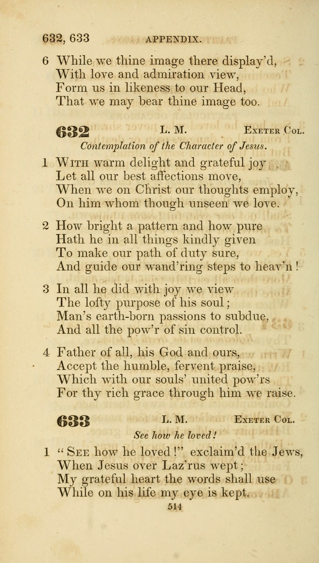 A Collection of Psalms and Hymns: from Watts, Doddridge, and others (4th ed. with an appendix) page 538