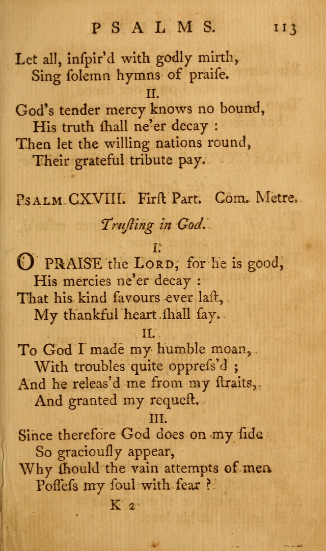 A Collection of Psalms and Hymns for Publick Worship page 109