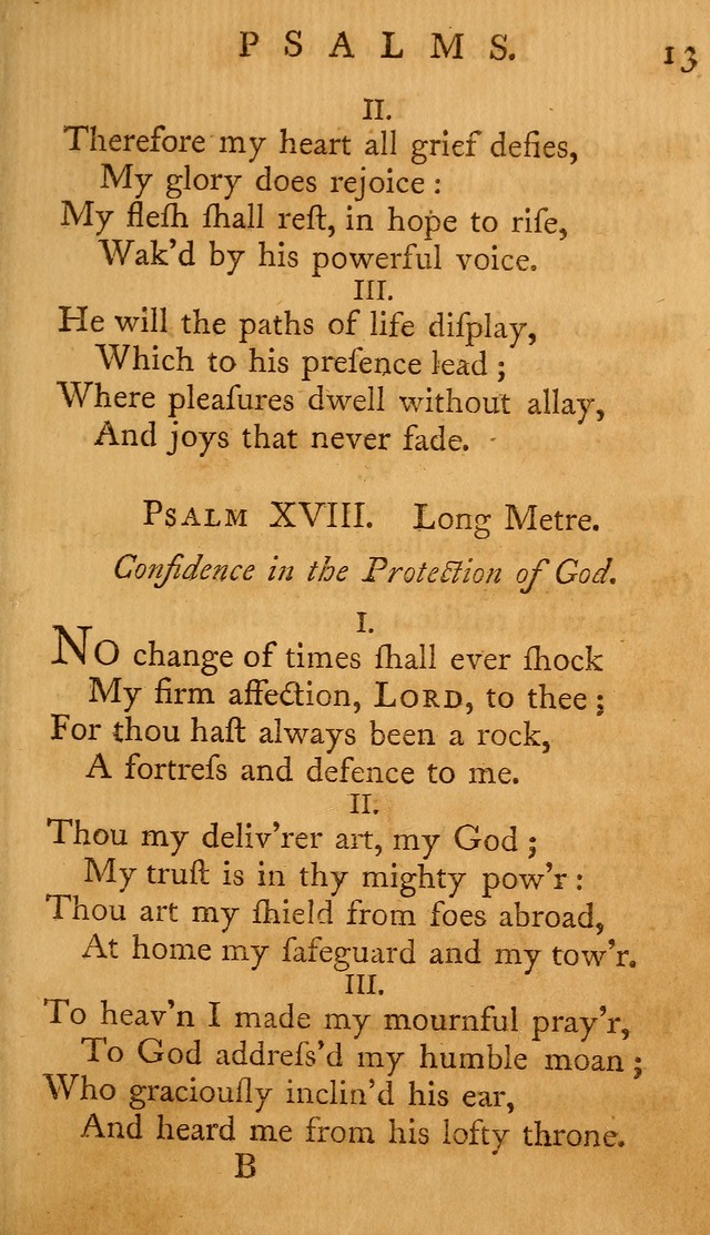 A Collection of Psalms and Hymns for Publick Worship page 13