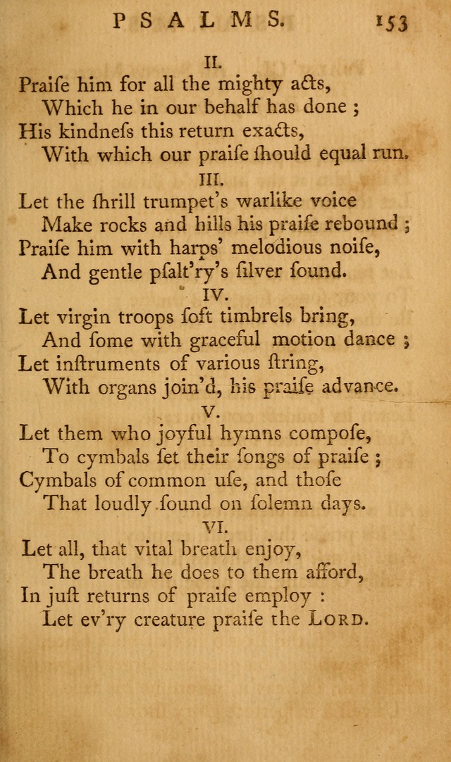 A Collection of Psalms and Hymns for Publick Worship page 149