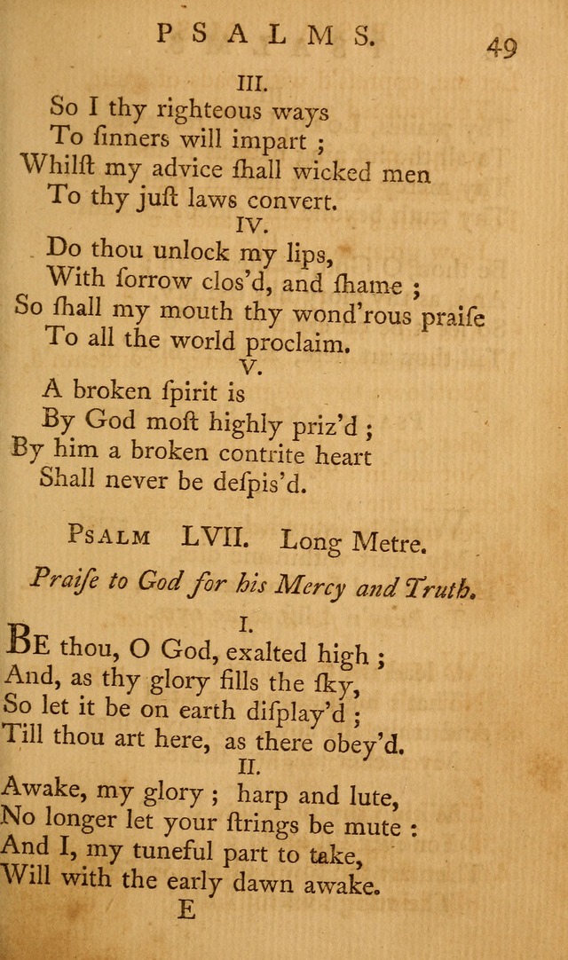 A Collection of Psalms and Hymns for Publick Worship page 49