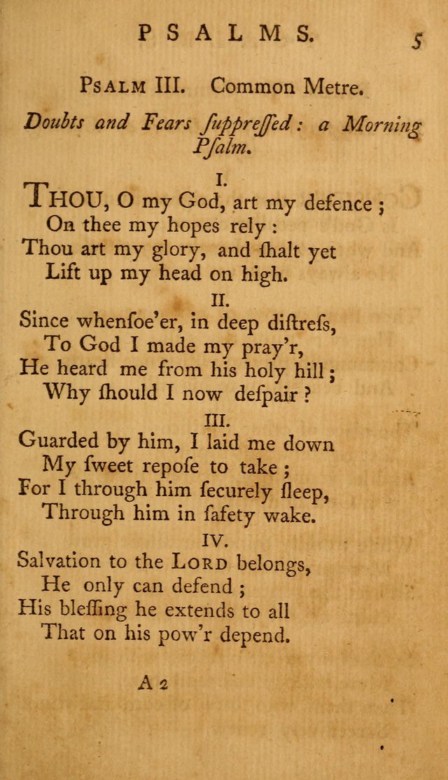 A Collection of Psalms and Hymns for Publick Worship page 5