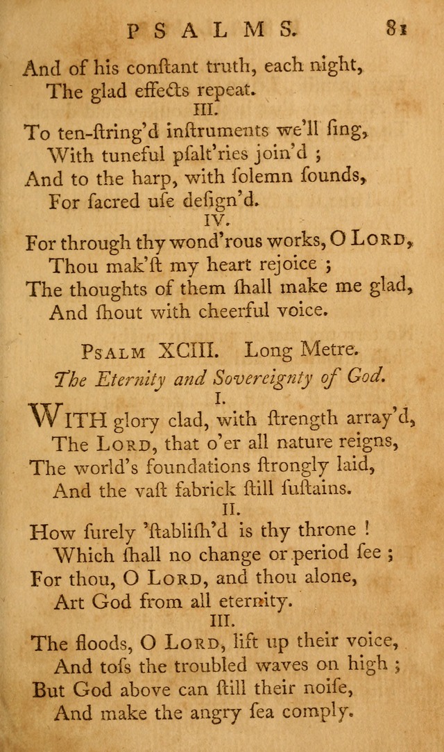 A Collection of Psalms and Hymns for Publick Worship page 81