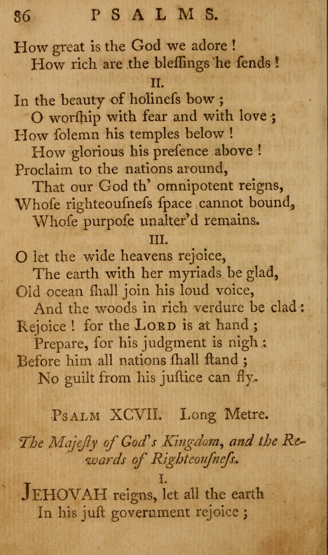 A Collection of Psalms and Hymns for Publick Worship page 86