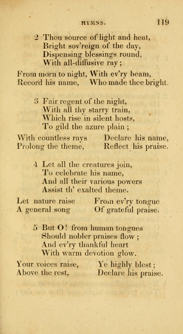 A Collection of Psalms and Hymns for Social and Private Worship page 119