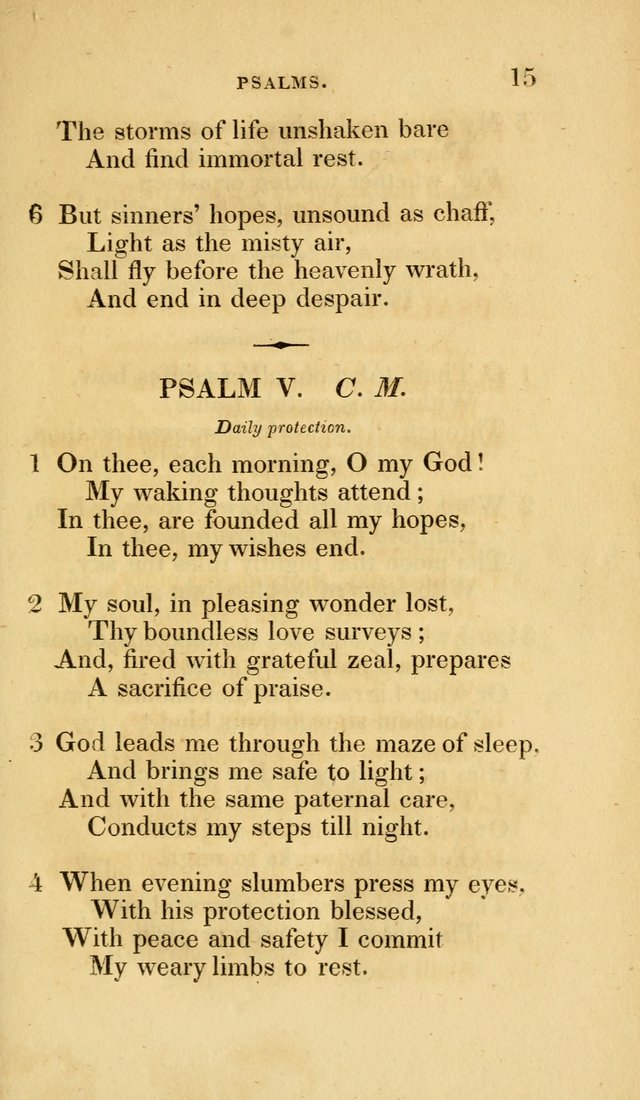 A Collection of Psalms and Hymns for Social and Private Worship page 15