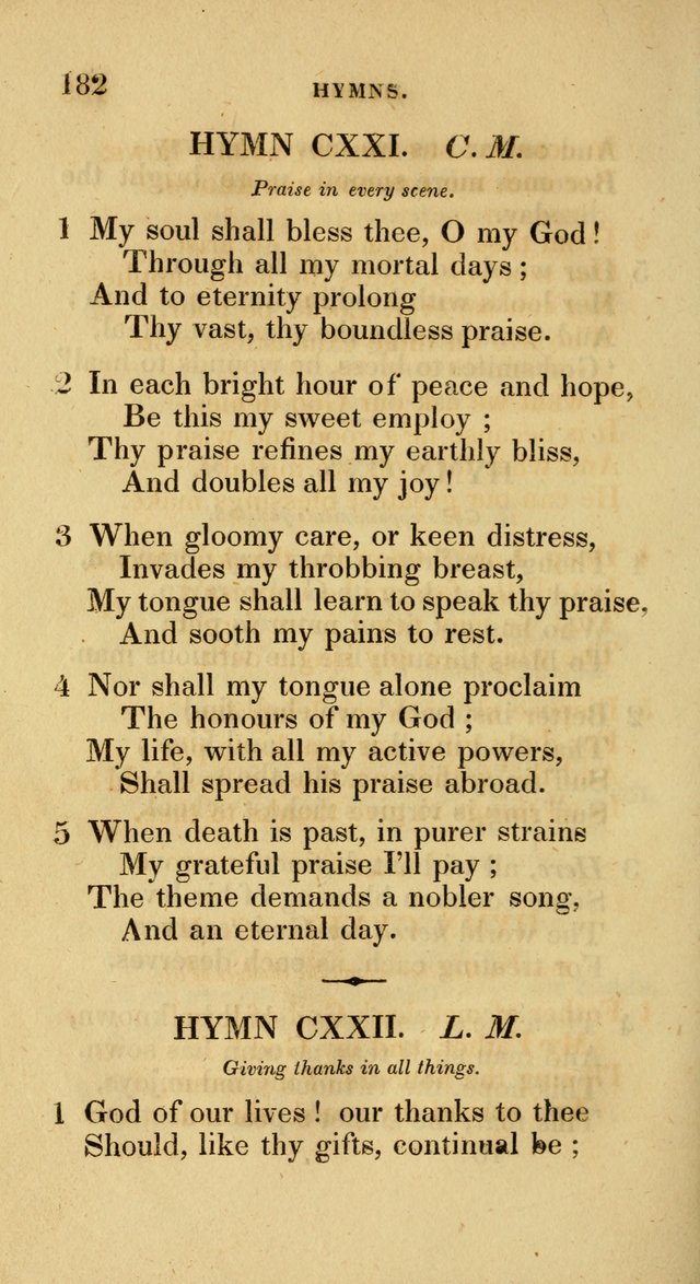 A Collection of Psalms and Hymns for Social and Private Worship page 182