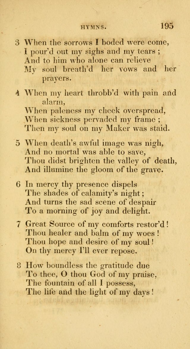 A Collection of Psalms and Hymns for Social and Private Worship page 195