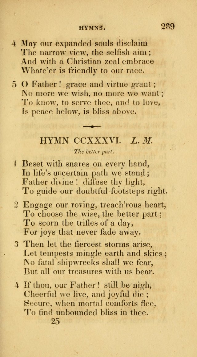 A Collection of Psalms and Hymns for Social and Private Worship page 289