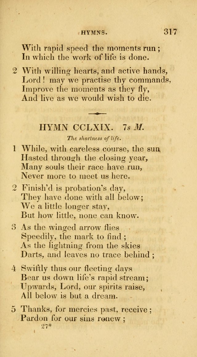 A Collection of Psalms and Hymns for Social and Private Worship page 317